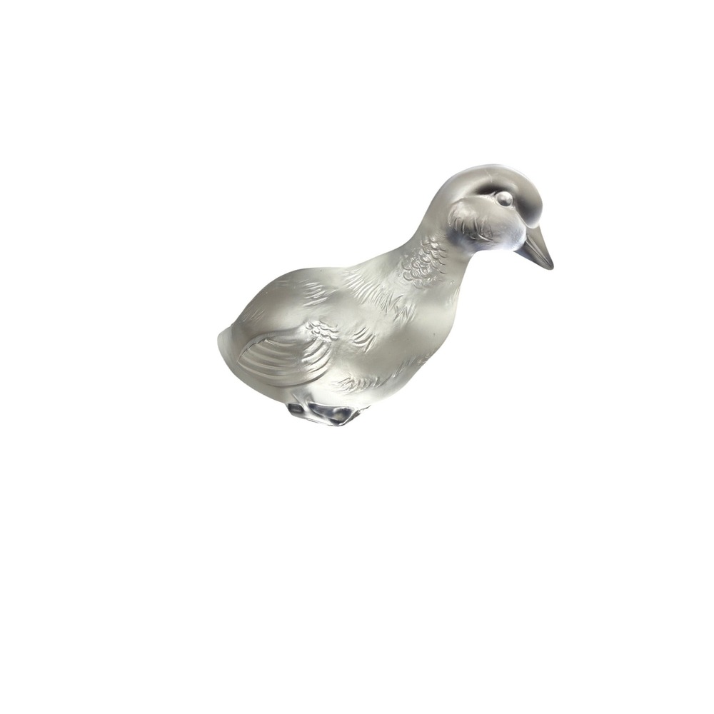 Baccarat Silver Crystal Duck Figurine